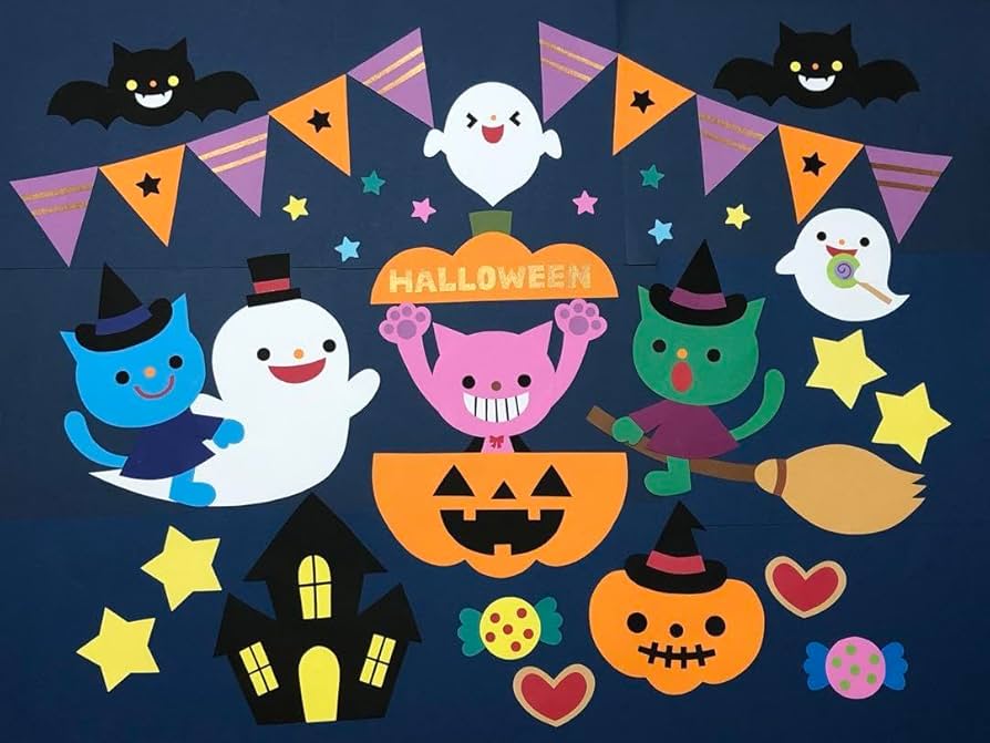 みんなの手作りハロウィン壁面・飾り付けアイデア〜作って楽しい飾って楽しい製作遊び〜保育と遊びのプラットフォーム ほいくる