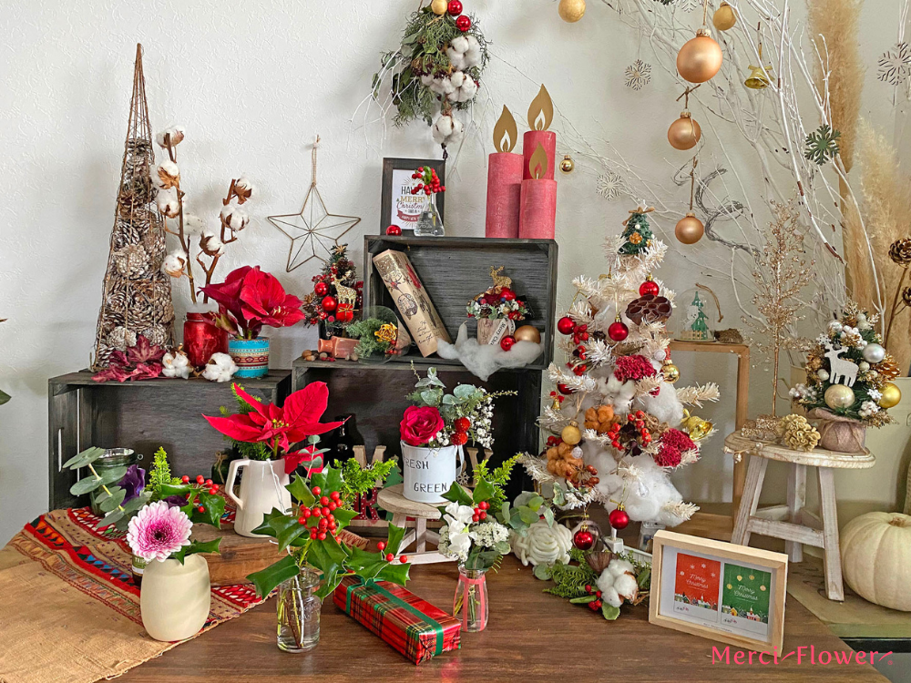 クリスマスを彩る ツリー・アレンジメントminne 国内最大級のハンドメイド・手作り通販サイト