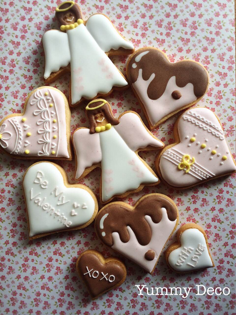 バレンタインデコレーションクッキーチョコレートいちごラブリ