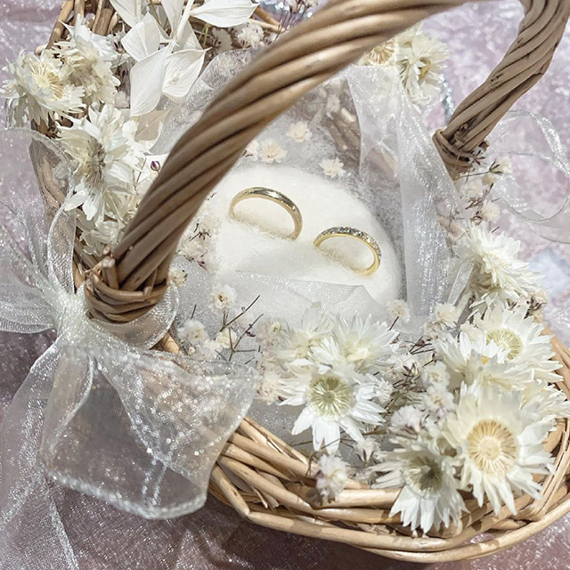 簡単＆可愛い！手作りリングピロー実例～刺しゅう、かご、ガラスetc.ゼクシィ