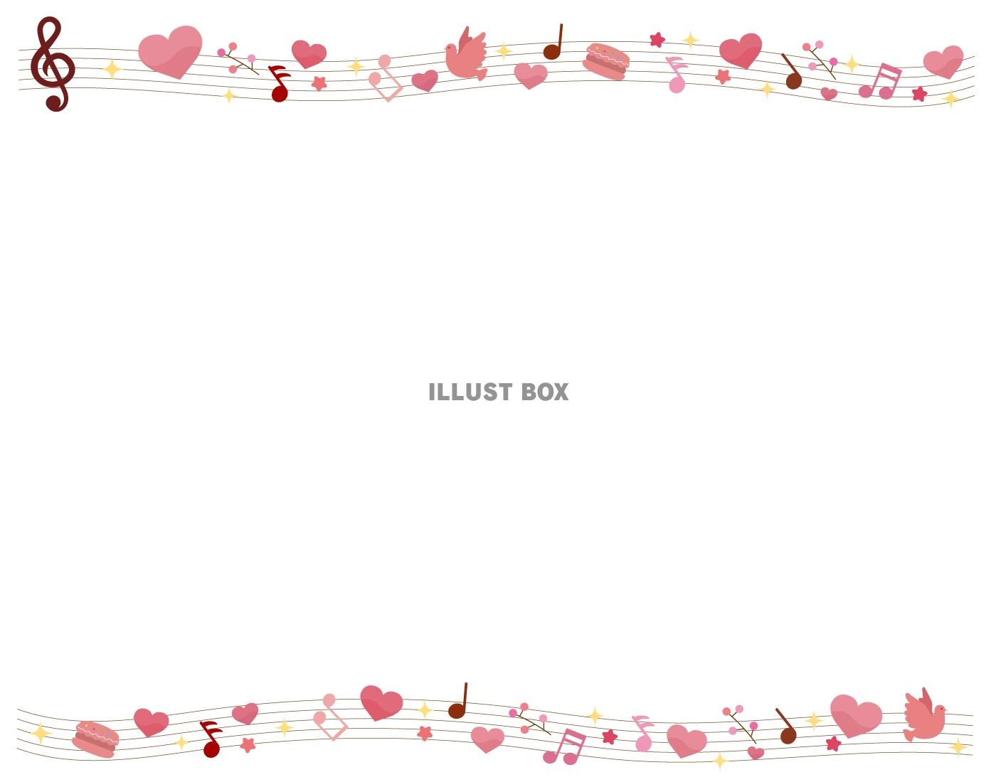 バレンタインフレーム無料イラスト素材素材ラボ