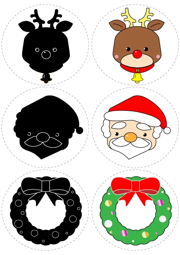 クリスマスシルエットクイズに使えるペープサート をメンバー全員にプレゼント 無料ダウンロード素材 保育士・幼稚園教諭のための情報メディア ほいくis ほいくいず