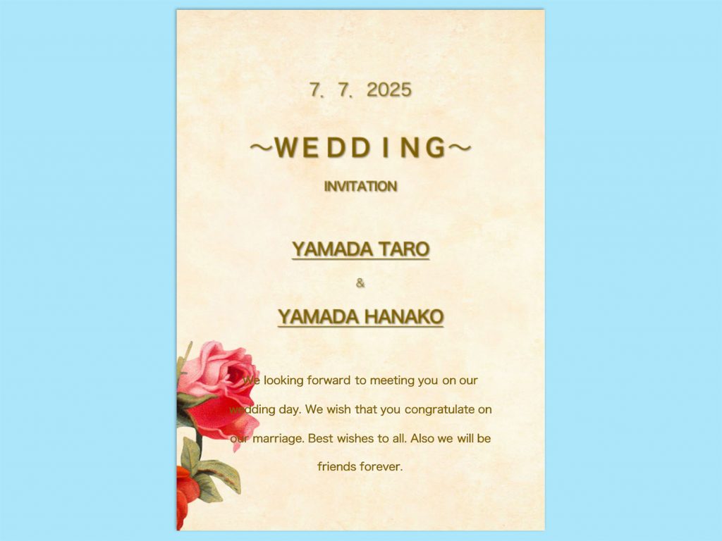 きもの 無料テンプレート 結婚式招待状・席次表の通販手作りも印刷もおしゃれで安いココサブ