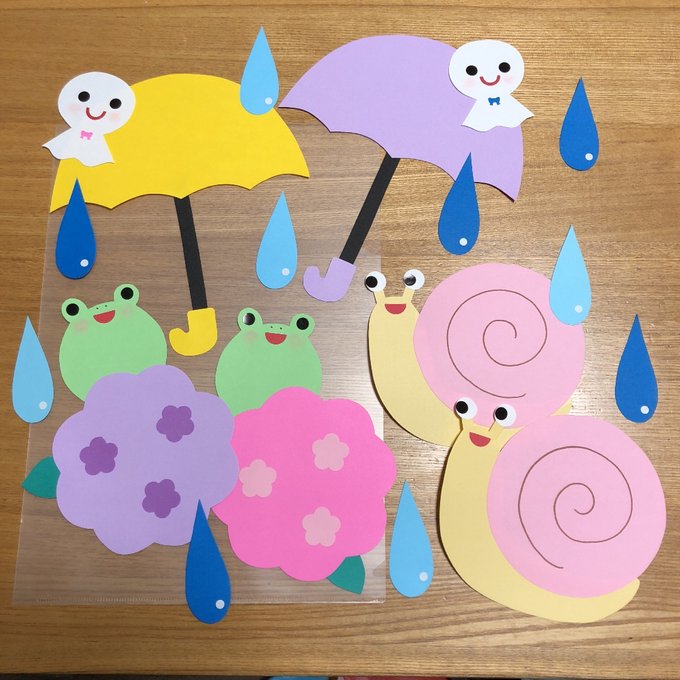 フェルト生地 6月の飾り・梅雨の飾り可愛い！傘の飾り モビール風 の作り方 DIYfelt fabricpretty! Umbrelladecorationmobile