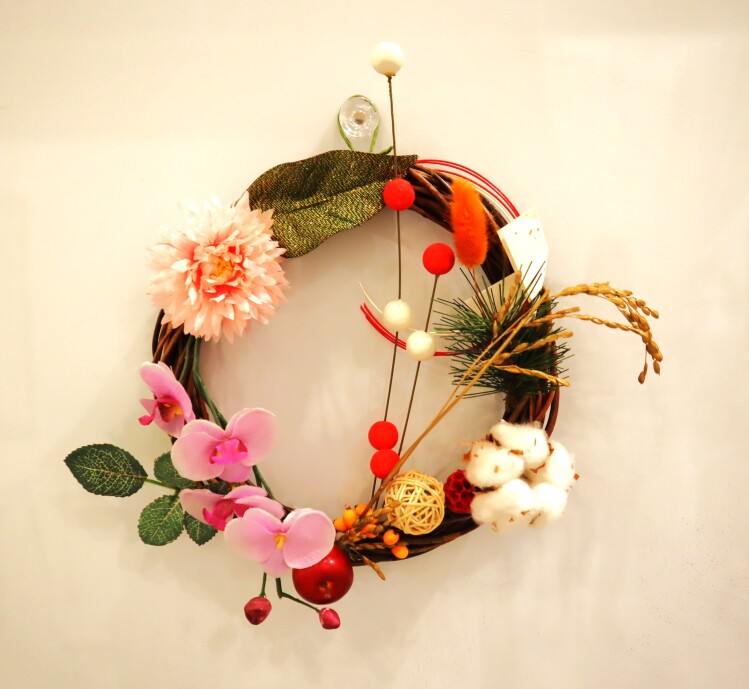 12 4 土手作り講座「お正月リース作り」開催