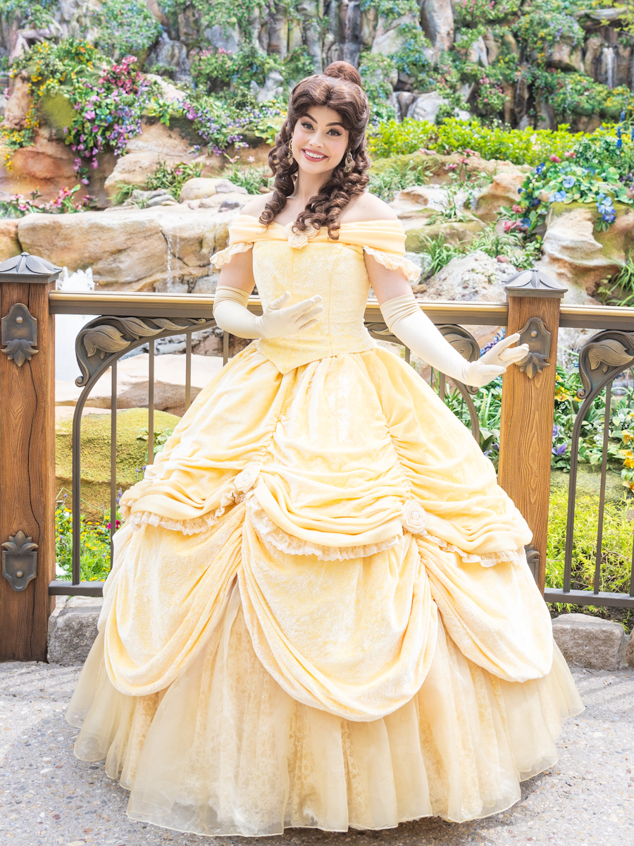 美女と野獣ベル風ヘア🥀🧡 ベルのディズニー公式ドレスでしたのでもちろんベルのようなハーフアップに ✲*ﾟプリンセス風に見えるように耳は髪をたゆませ半分隠すように仕上げました💛 とてもディズニーが大好きな新婦様御家族でどのドレスもなりたいプリンセスへの