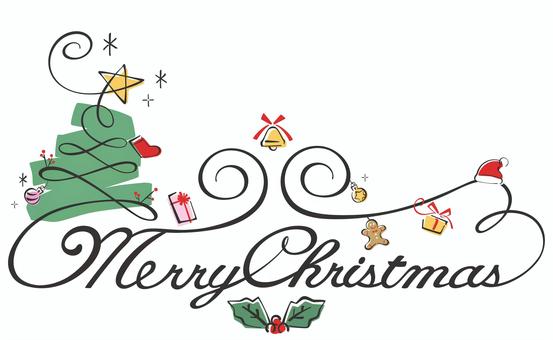 かわいい！クリスマス MERRY CHRISTMAS 文字・ロゴ のイラスト商用フリー 無料 のイラスト素材なら「イラストマンション」