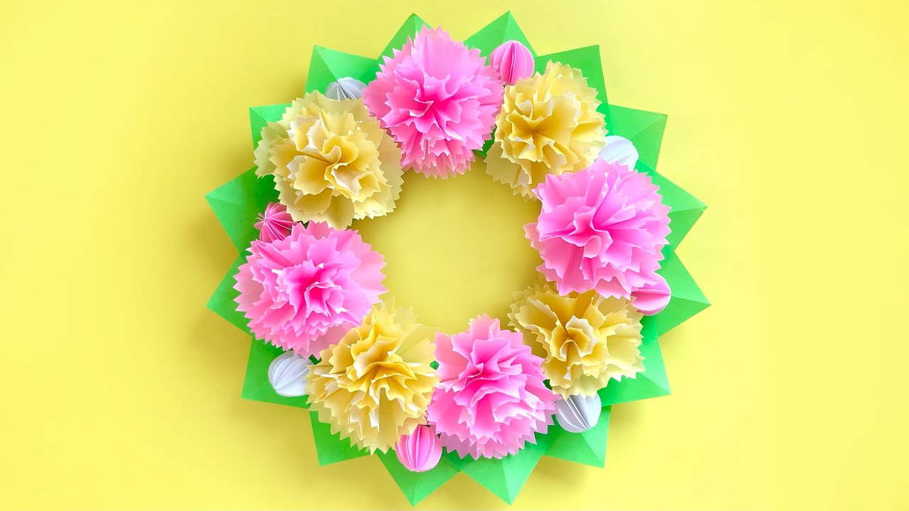 折り紙「母の日リース」の作り方まとめ３選 - おりがみの時間
