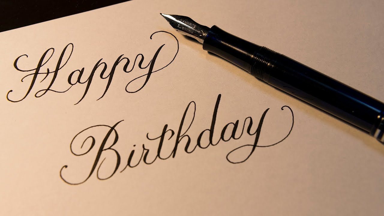 ハッピーバースデーを筆記体とその書き方誕プレ