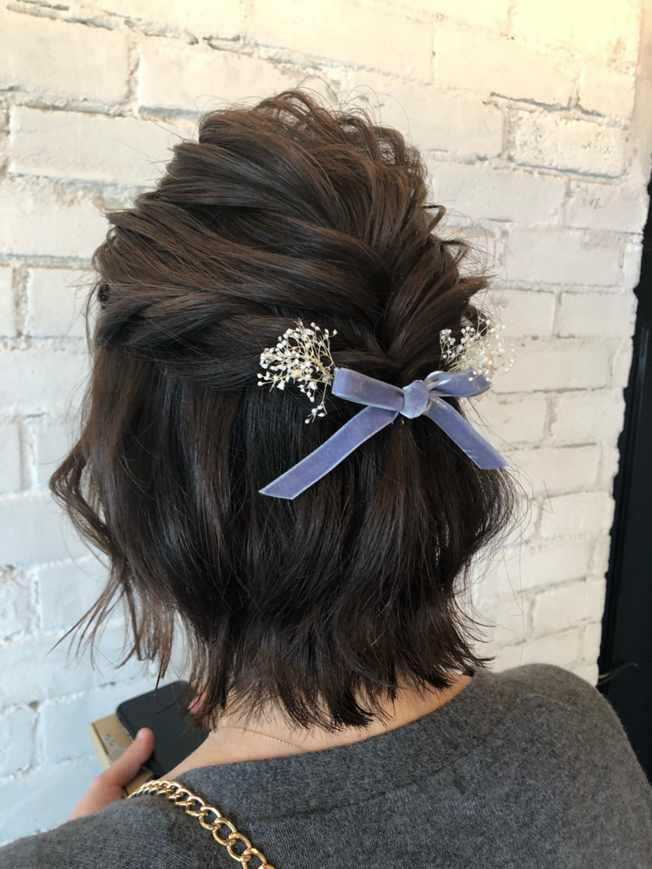 簡単 短くてもOK“ショートボブ”でもできる『ハーフアップ、スタイリング方法』青山・表参道の ショートヘア・ショートボブが得意な小さな隠れ家美容室NATSUYA 美容院