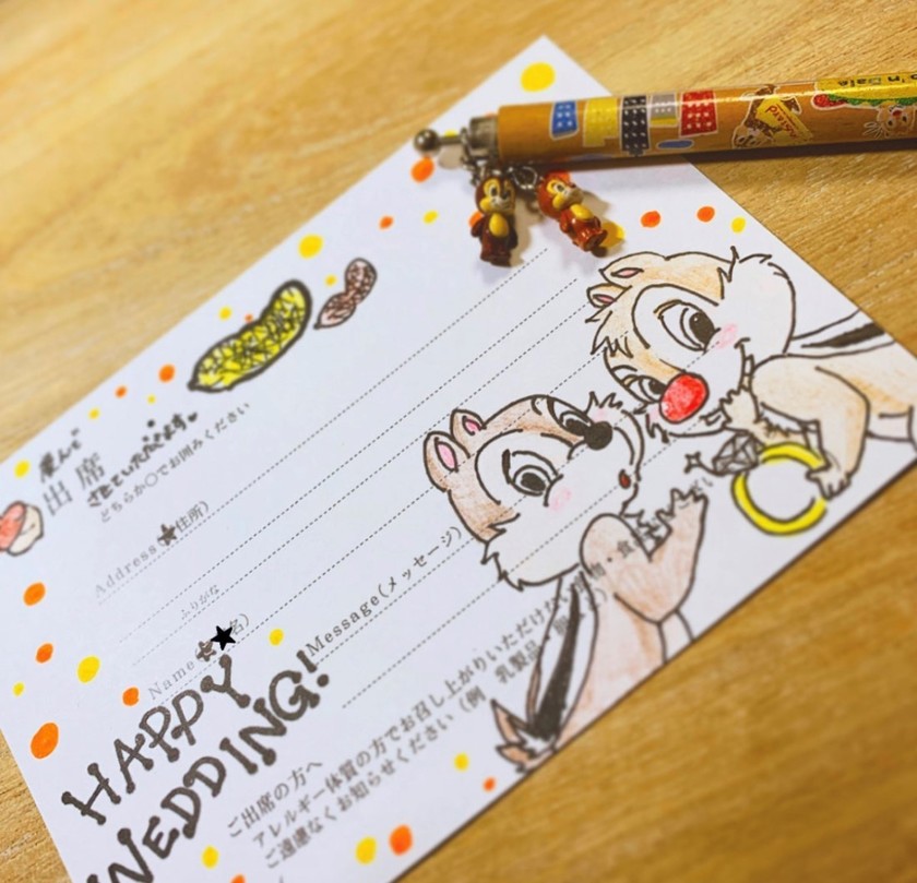 結婚式招待状の返信ハガキアート」一挙大公開♪みんなのイラストが素晴らしすぎる！みんなのウェディングニュース