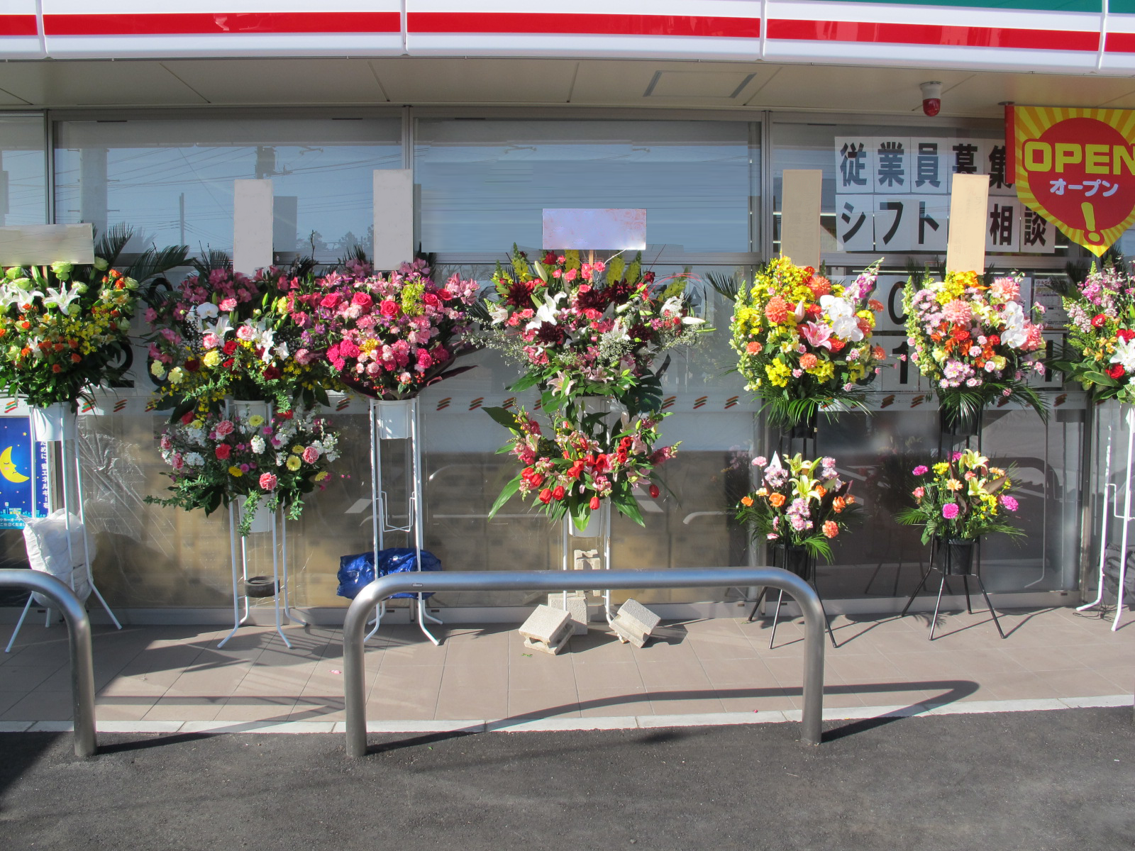 かに道楽 豊中店 リニューアルオープンのお祝いの胡蝶蘭フラワーギフト・アレンジメントの阪本園芸 大阪市内なら即配達 開店祝いの胡蝶蘭やスタンド花