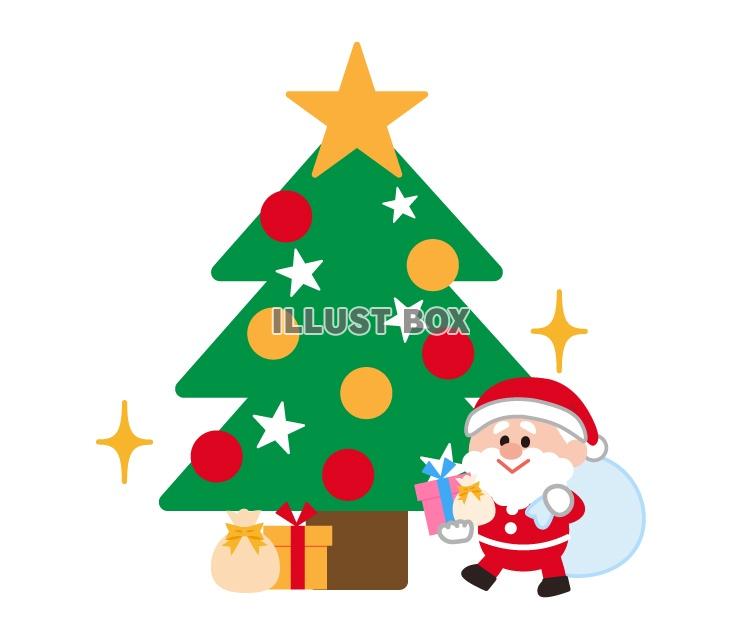 プレゼントを両手に持ったサンタクロースのイラストフリー素材 イラストミント