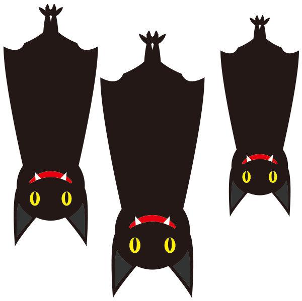 ハロウィンのかぼちゃとコウモリのイラスト無料イラスト素材素材ラボ