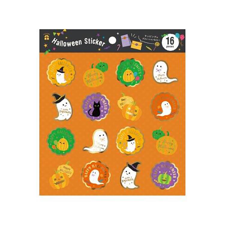 ブラックハロウィンシール-1 W48×H37他 : シールギフト、ラッピング用品、包装資材通販 HEADS ヘッズ