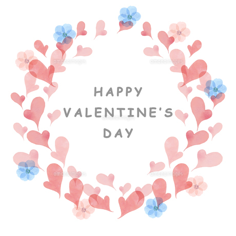 ピンクのリボンとハートフレーム＜バレンタインデー・バレンタイン・2月・メッセージカード・かわいい・枠＞バレンタインデーに使えるフレーム素材無料イラスト素材TemplateBox