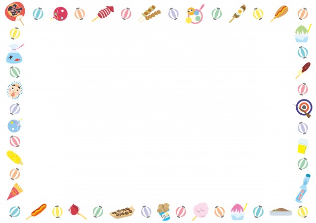 無料 夏祭り縁日用チケット テンプレート