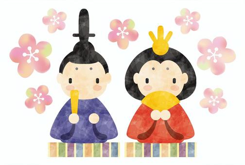 ひな祭りの単品イラスト。 ひなまつり、桃の節句、3月のイベント、日本の伝統行事。 雛祭り、雛人形、ひのイラスト素材98016663- PIXTA