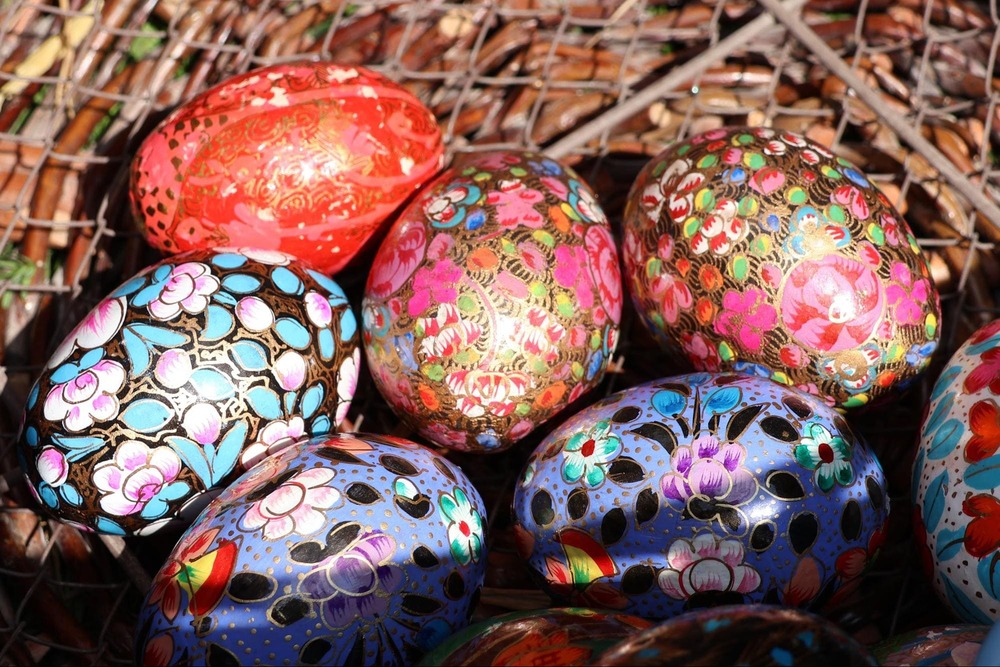 送料無料 オーナメント＊イースター＊エッグアート＊小鳥とウサギ☆イースターエッグ モビール egg*ange 通販18226912Creema クリーマ