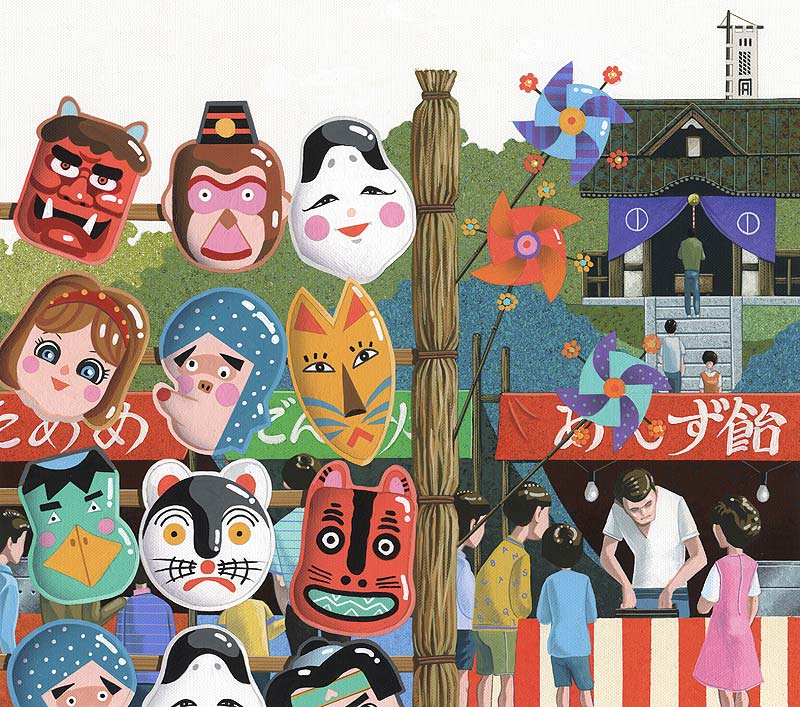 夏祭のイラスト - 『工房momo』