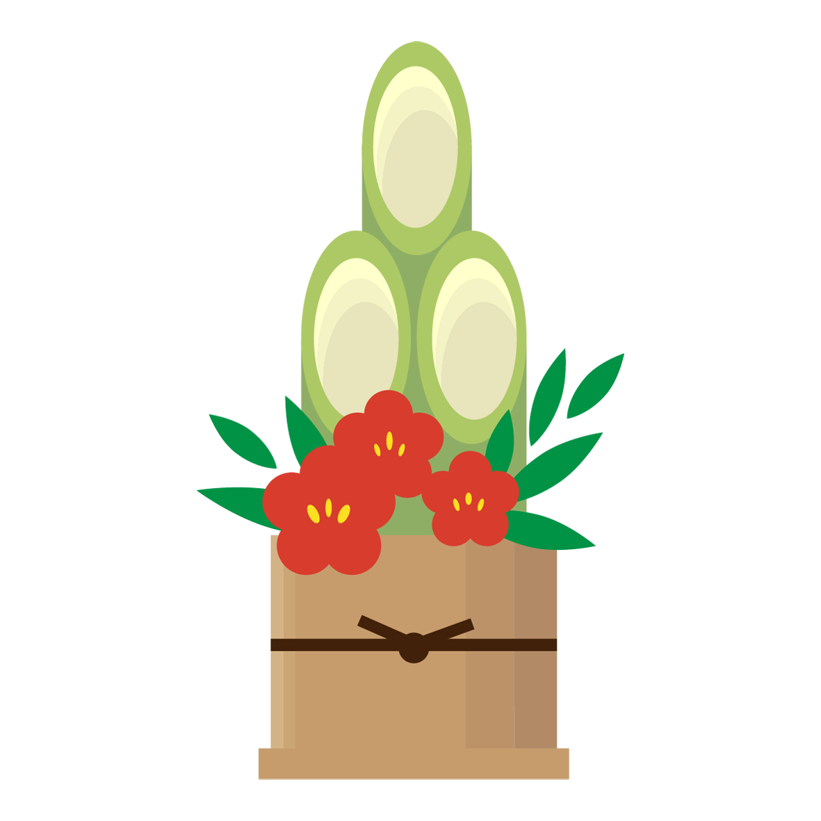 年賀状2024素材 お正月アイテムのイラストがフレームのように並ぶかわいいデザインのテ イラストボックス「プレミアム」テンプレート