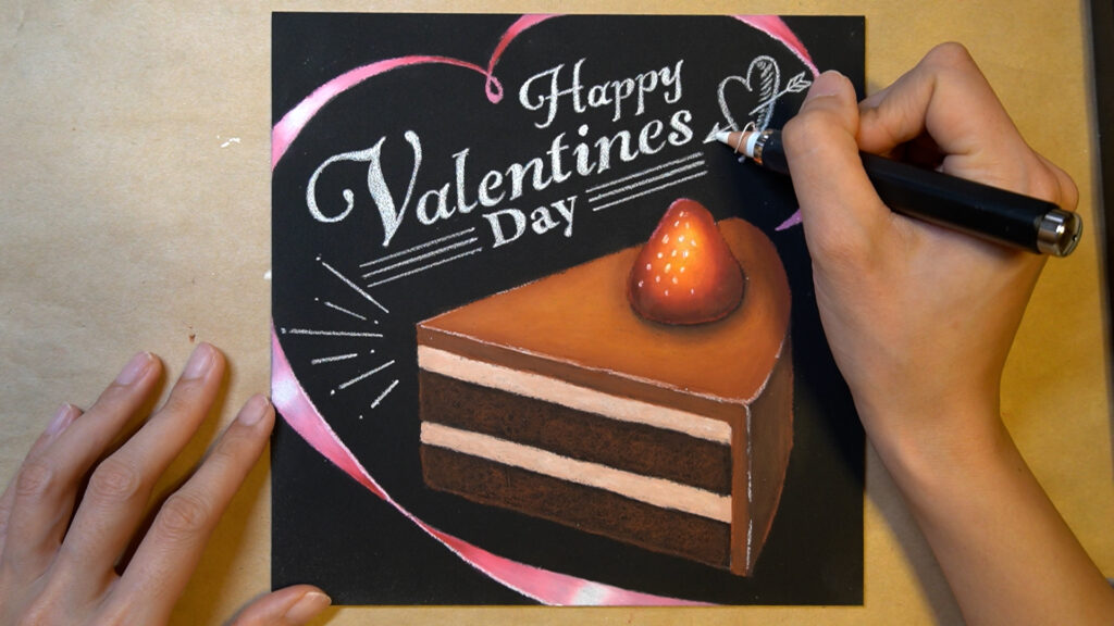 板チョコ 黒板に貼るTikTok