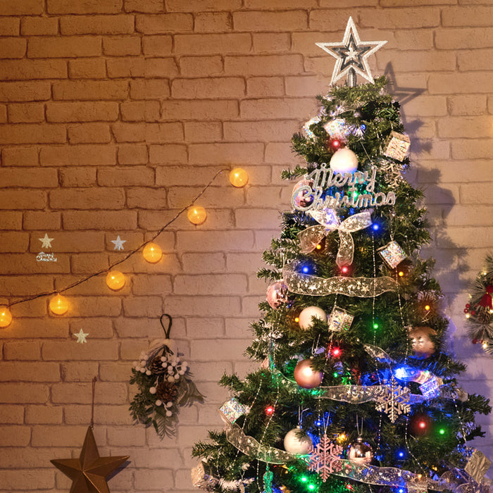 10日限定10％OFFクーポン クリスマスツリー 卓上 45cm 北欧 小型 ミニツリー クリスマス飾り 常時点灯 点滅ライトLEDイルミネーション LEDライト付き オーナメント付き 電飾 フェイク雪 おしゃれ キラキラ 北欧 部屋 商店 カフェ屋さん 組立て簡単 飾り撮影