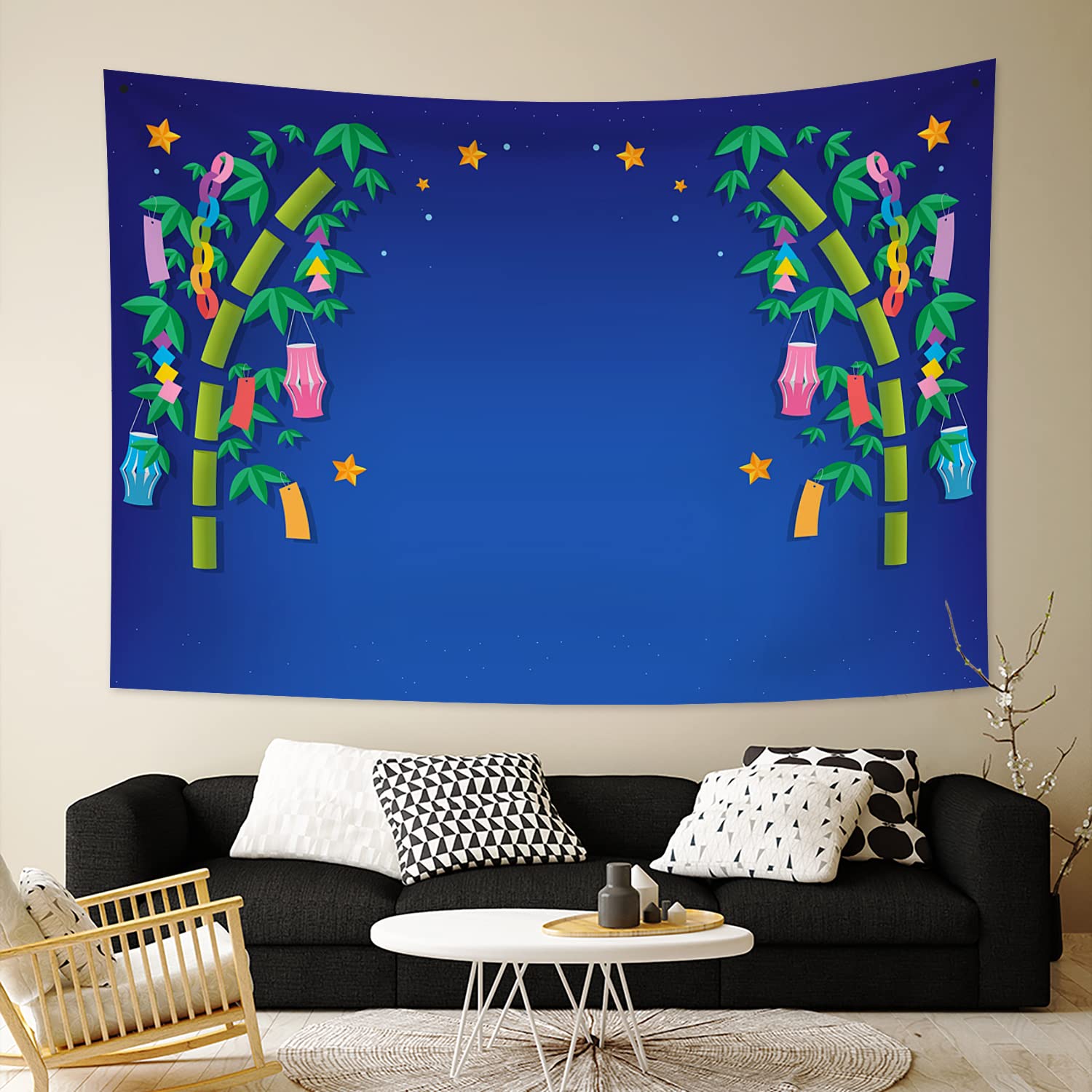 楽天市場 ウォールステッカー 七夕 たなばた 笹 飾り 短冊 飾り 星 天の川 竹 織姫 彦星 90×90cm シール式 装飾 おしゃれ 壁紙はがせる カッティングシート wall sticker 雑貨 DIY プチリフォーム 016507 : kabeコレ