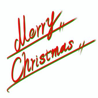 メリークリスマス 筆記体イラスト無料イラスト・フリー素材なら「イラストAC」