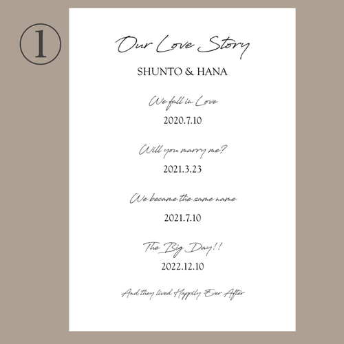 結婚式のNEWアイテム「ラブストーリーボード」のデザインアイディア集花嫁ノート