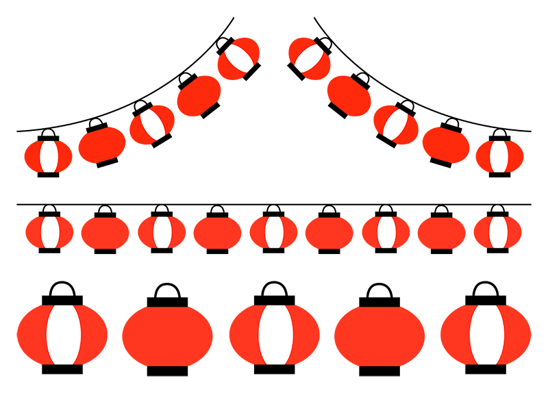 照明 提灯 ちょうちん 夏祭りのイラスト素材 - PIXTA