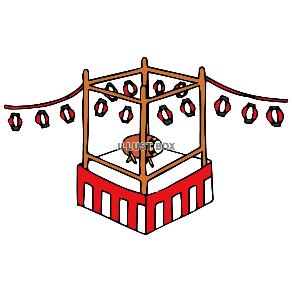 猿 夏祭り兄弟で盆踊り かわいい動物無料イラスト72946素材Good