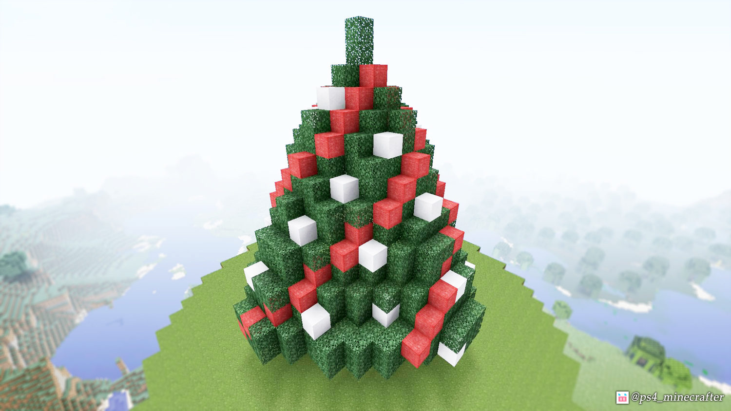 マイクラクリスマスツリー 簡単 作り方 How to build christmas tree in Minecraft - YouTube