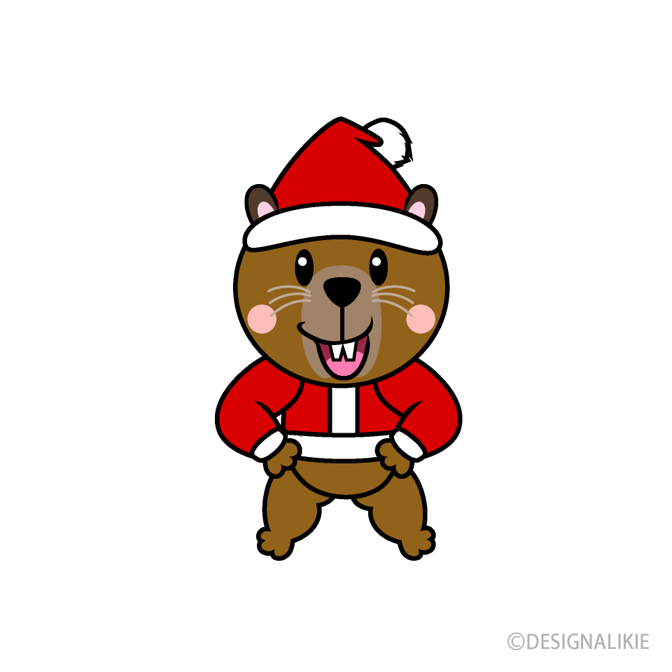 サンタクロース Ｍ クリスマス かわいいサンタクロースとトナカイのクリスマスキャラクターイラスト02のイラスト素材FYI08132221