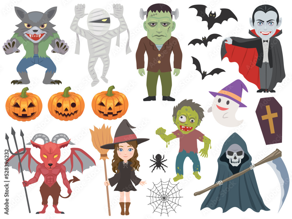 ハロウィンのお化けの種類とキャラクターの名前のまとめ