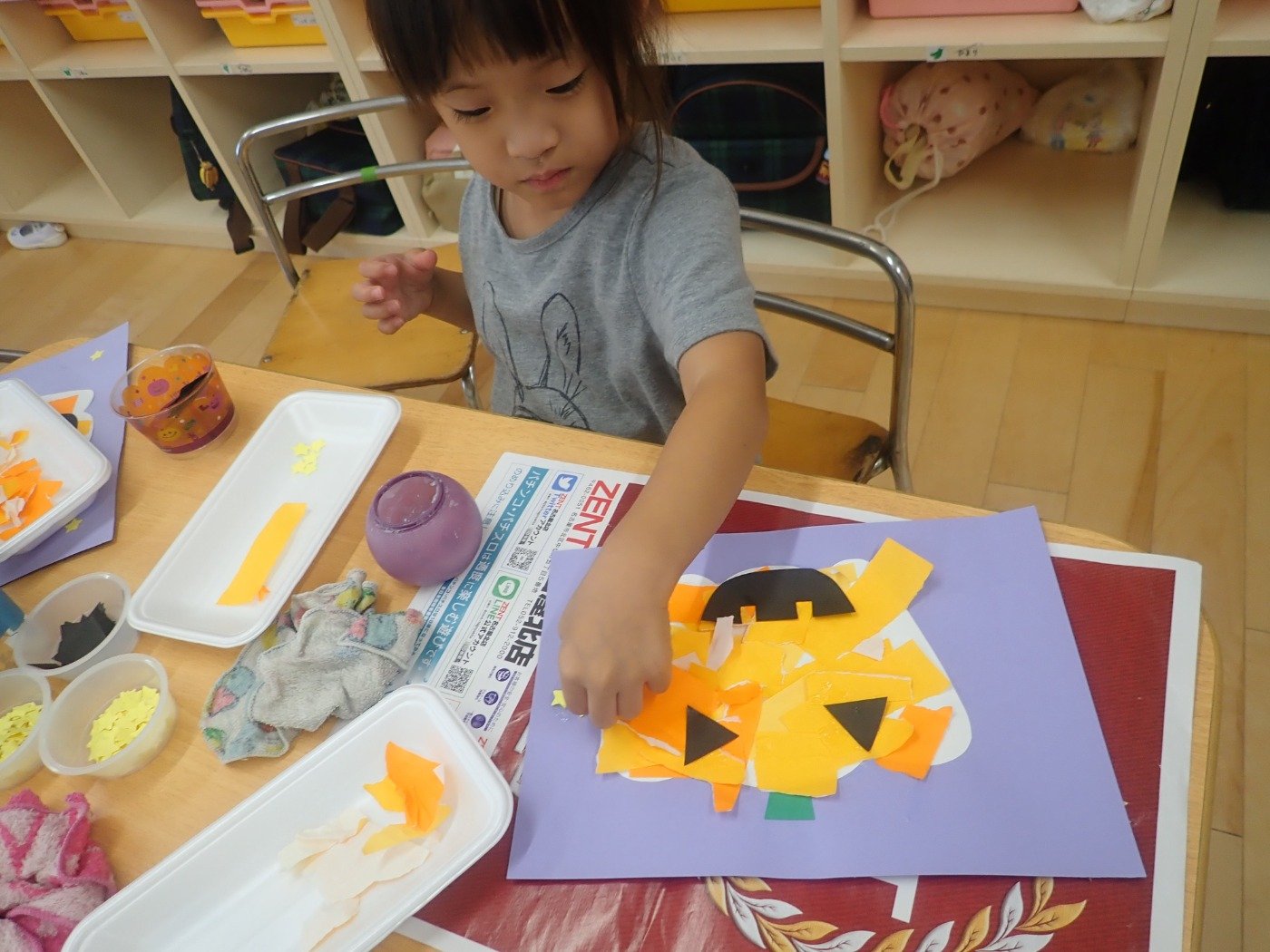 ハロウィン制作 うさぎ組・2歳児- 標津認定こども園あおぞら