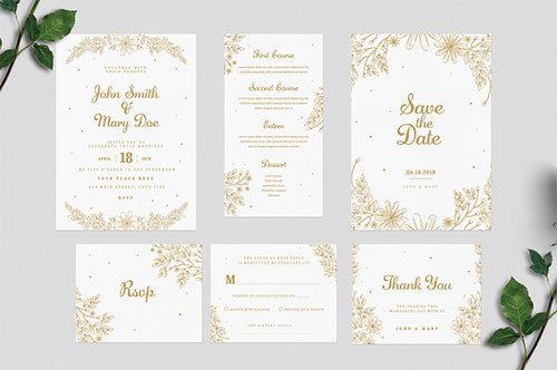 クラシックな結婚式 - 無料の結婚式の招待状テンプレートInvitanku