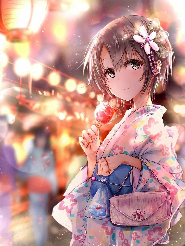 フリーイラスト・夏祭り・花火・浴衣Atelier-hanamiのフリーイラスト