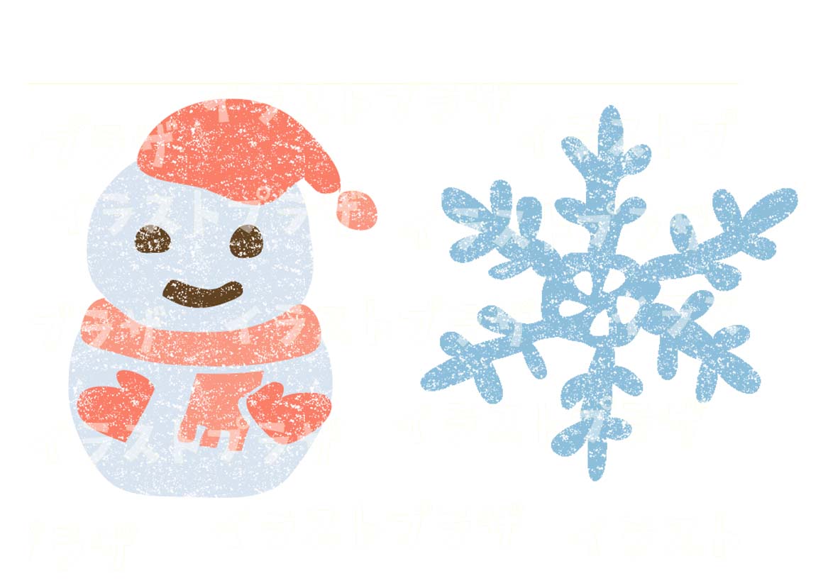冬素材セット線なし：イラスト無料