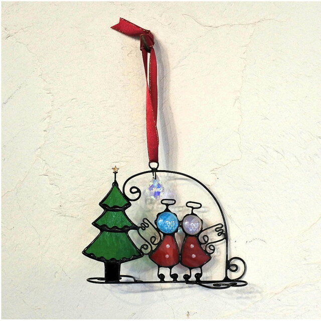 おはじきステンドグラスでクリスマスのオーナメントを作ろう