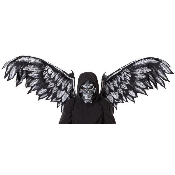 悪魔 羽 黒 ハロウィン 仮装 コスチューム 死神 堕天使のマスクと翼キット コスプレBuyee