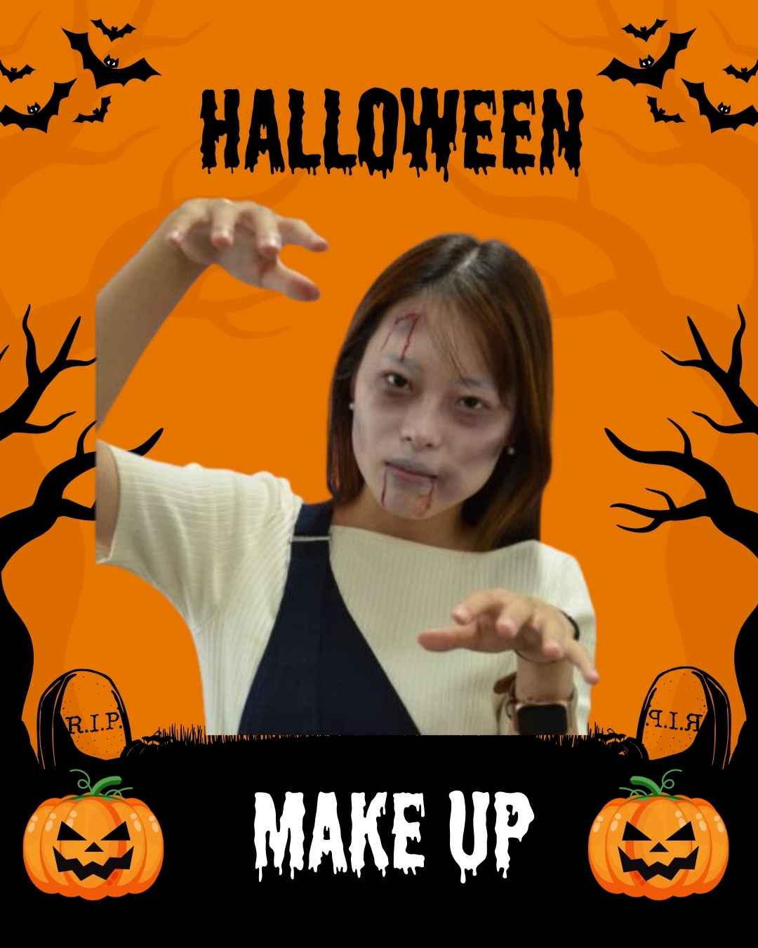 ハロウィンメイクのやり方！簡単かわいい目元＆ガチな傷口風メイクの方法もLIPS