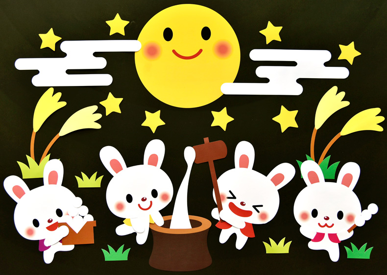 製作 製作キット 壁面飾り 壁面 お月見 立体 うさぎ 団子 月 星 レクリエーション お祭り 夏 保育園 老人ホーム 施設 幼稚園 -HARUHAROYU'S GALLERYminne byGMOペパボ 国内最大級のハンドメイド・手作り通販サイト