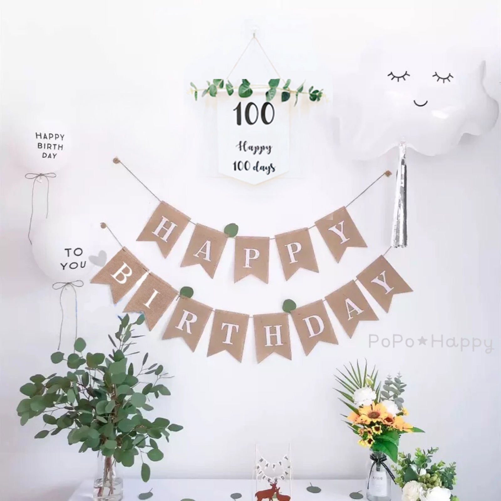 AmazonTNTOKU 誕生日パーティー飾り付け風船セット happy birthday 文字 バースデーパーティーデコレーション 記念日お祝い 装飾 フラワーバルーン風船・バルーンおもちゃ