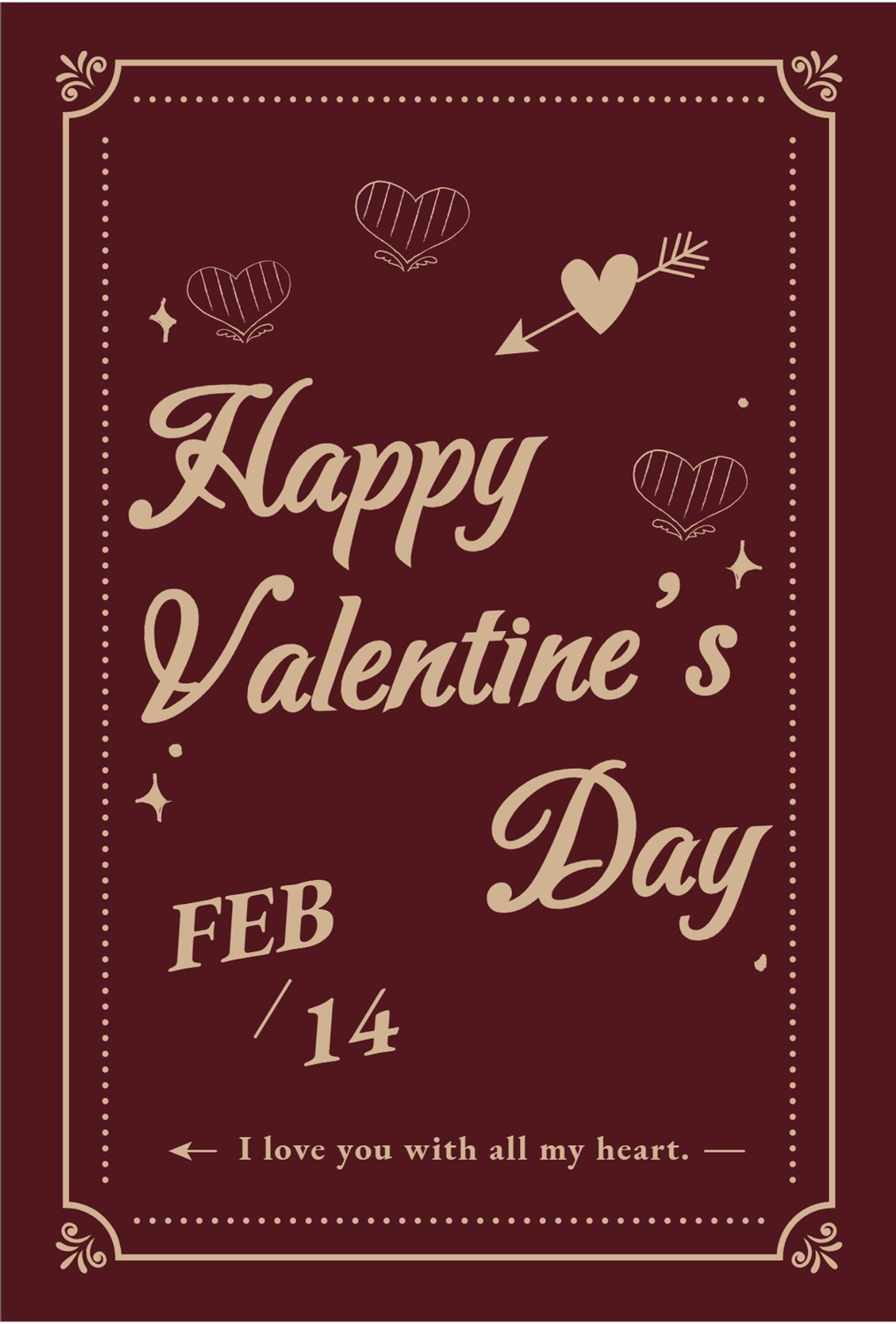 メタリックのバレンタインデーロゴマーク・ロゴタイプ筆記体Happy Valentine's Day Stock VectorAdobeStock