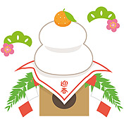 Vetor おしゃれでかわいい正月のシルエットのイラストセット do StockAdobe Stock