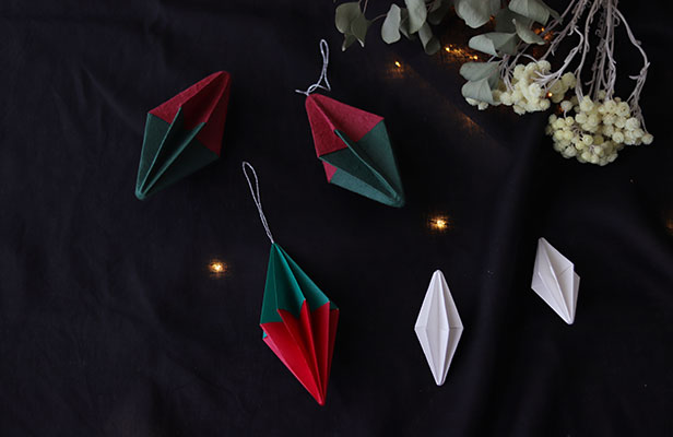 かんたんクリスマスオーナメントの手作り工作クリスマス飾り折り紙の作り方