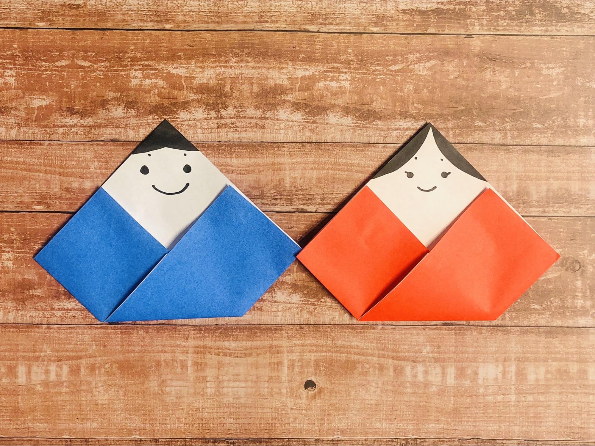 立体 折り紙おひなさま☆簡単工作☆幼児さんも！origamiはにゃ！☆手作りおもちゃ箱☆ 牛乳パック等で簡単工作