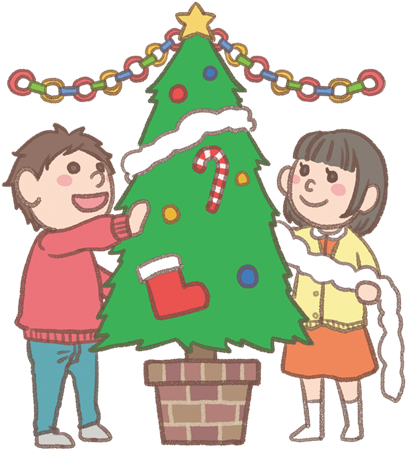 クリスマスプレゼントと少年のイラスト - いらすと本舗