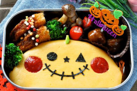 ハロウィンキャラ弁☆おばけミッキー弁当